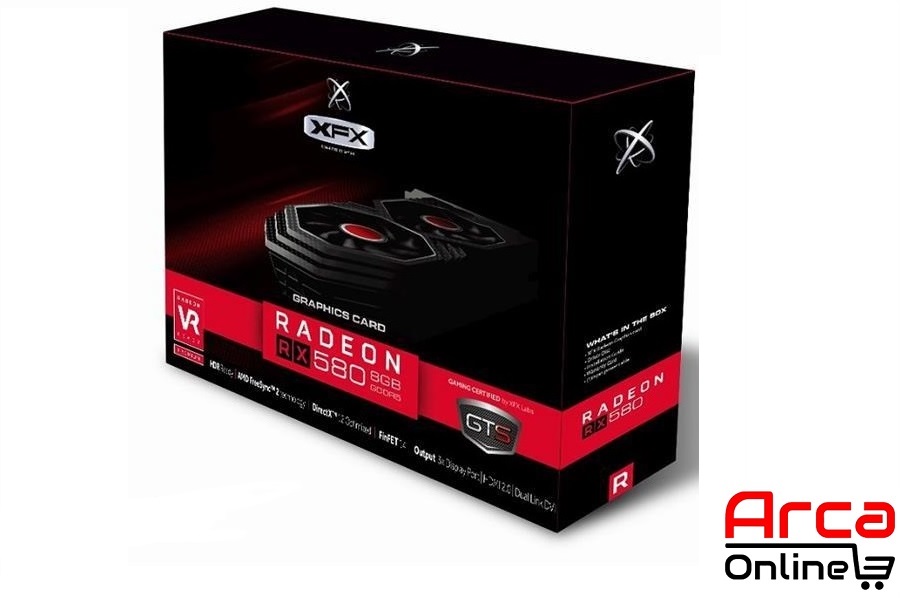 XFX RX-580P8DBDR Radeon RX580 GTS Black Edition 8GB OC+ Graphics Card