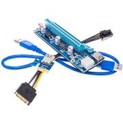 MIT PCIE 1x to 16x Ver009S Riser Card USB 3.0 Adapter Extender