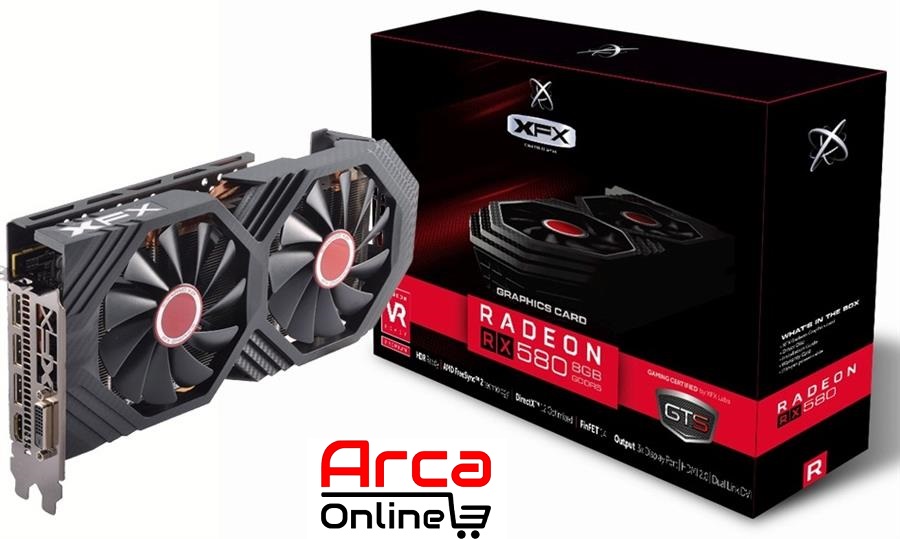 XFX RX-580P8DBDR Radeon RX580 GTS Black Edition 8GB OC+ Graphics Card