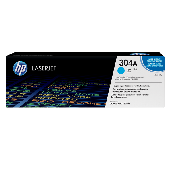 HP CC531A 304A Cyan LaserJet Toner Cartridge
