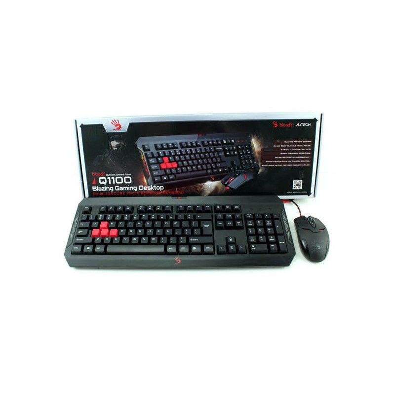 A4tech Gaiming Bloody Q1100 Keyboard And Mouse