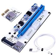 MIT PCIE 1x to 16x Ver008C Riser Card USB 3.0 Adapter Extender