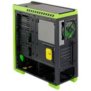 Green Z3 CRYSTAL GREEN TEMPERED GLASS Mid Tower Case