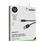 Belkin F8J144bt04-BLK MIXIT Metallic Lightning to USB 1.2m Cable