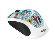 Logitech Doodle Collection M238 Bae-Bee Blue Wireless Mouse