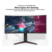 LG UltraGear 34GP63A 34 Inch VA QHD Curved Gaming Monitor
